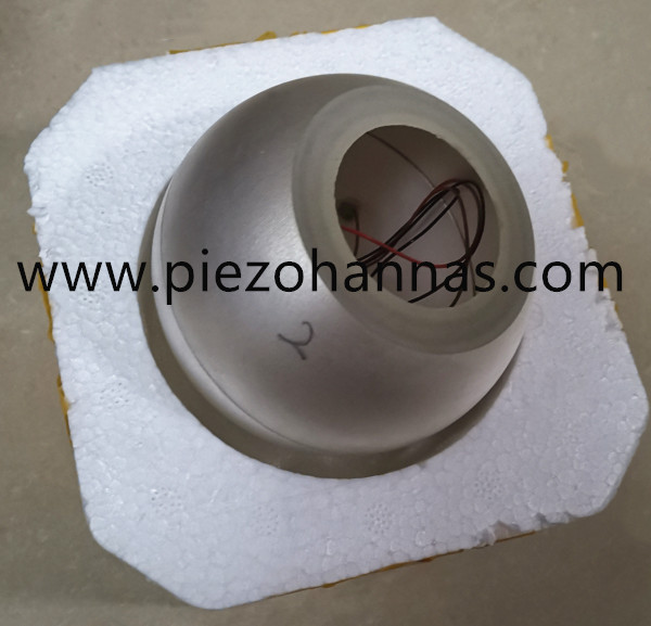 PZT5a مواد نیمه کره نیمکره های توخالی پیزو برای هیدروفون