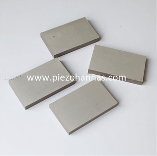 Piastra in ceramica piezoelettrica con elettrodo d'argento per trasduttori NDT