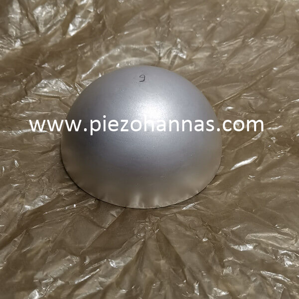 Mangkuk Seramik Piezoelektrik Pzt4 Hemisfera Piezoelektrik untuk Hidrofon 